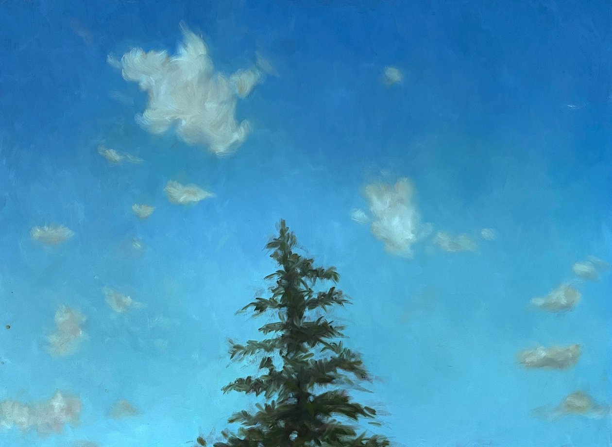 孤松，2002 年（绘画） 作者 黛博拉·史蒂文森