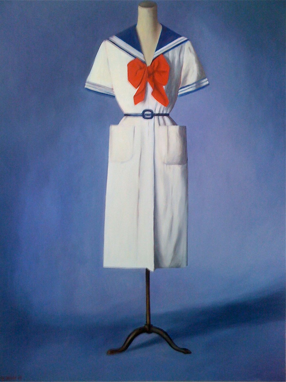 水手服，2002 年（布面油画） 作者 黛博拉·史蒂文森