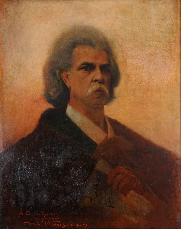 大师Antonio Carlos Gomes的肖像 作者 迪奥·比利亚雷斯（Decio Villares）