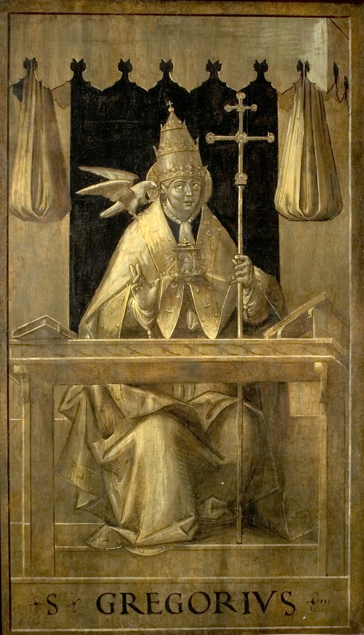 圣格雷戈里在他的研究（反对），c.1520 作者 被告法拉利