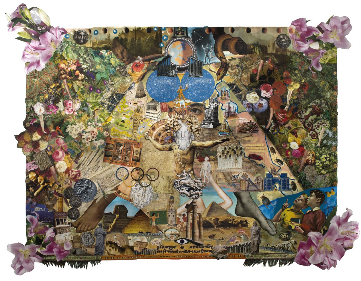世界七大奇观，2012年（纸上的拼贴画） 作者 迪尔德丽·凯利