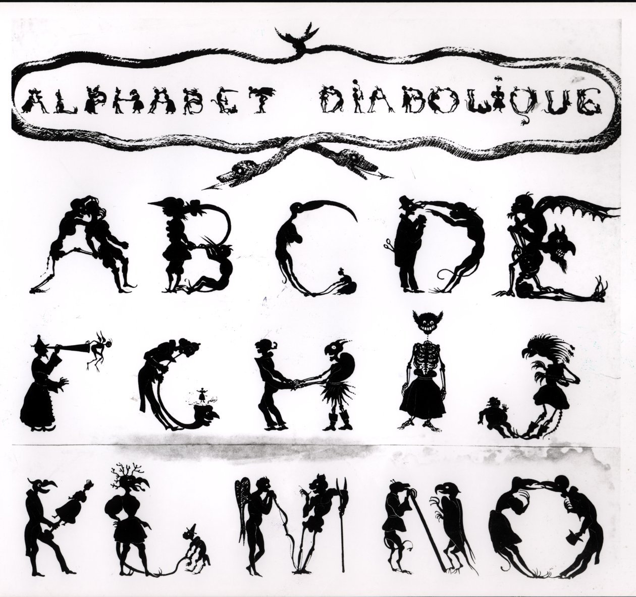 恶魔字母，由Delannois雕刻，1825年（细节见184307,184309至184312） 作者 德拉波特