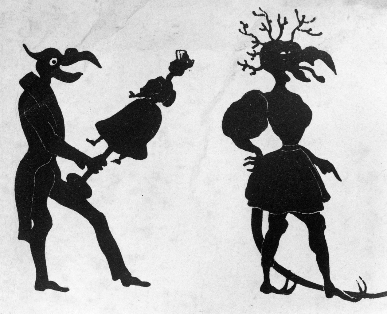 恶魔字母，由Delannois雕刻，1825年（细节见184307至184309,184311,184312） 作者 德拉波特