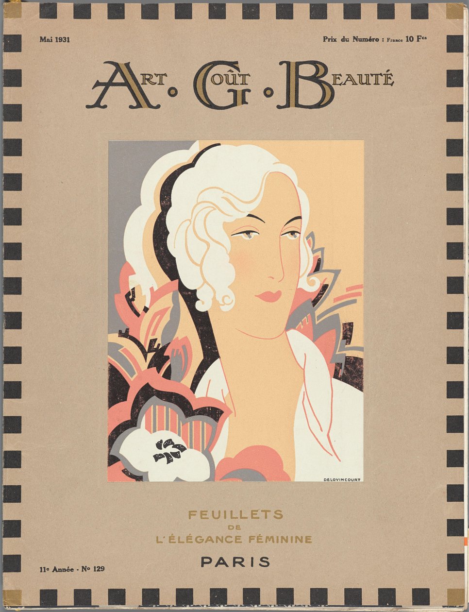 时尚杂志 饰演 Temptress 艺术 - 品味 - 美，女性优雅传单，1931 年 5 月，第 129 期，第 11 年（物品标题） 作者 德洛文库尔