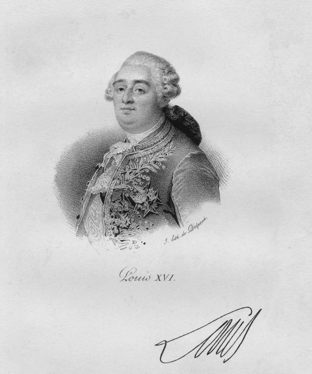 路易十六，c1820-1840。 作者 德尔佩奇