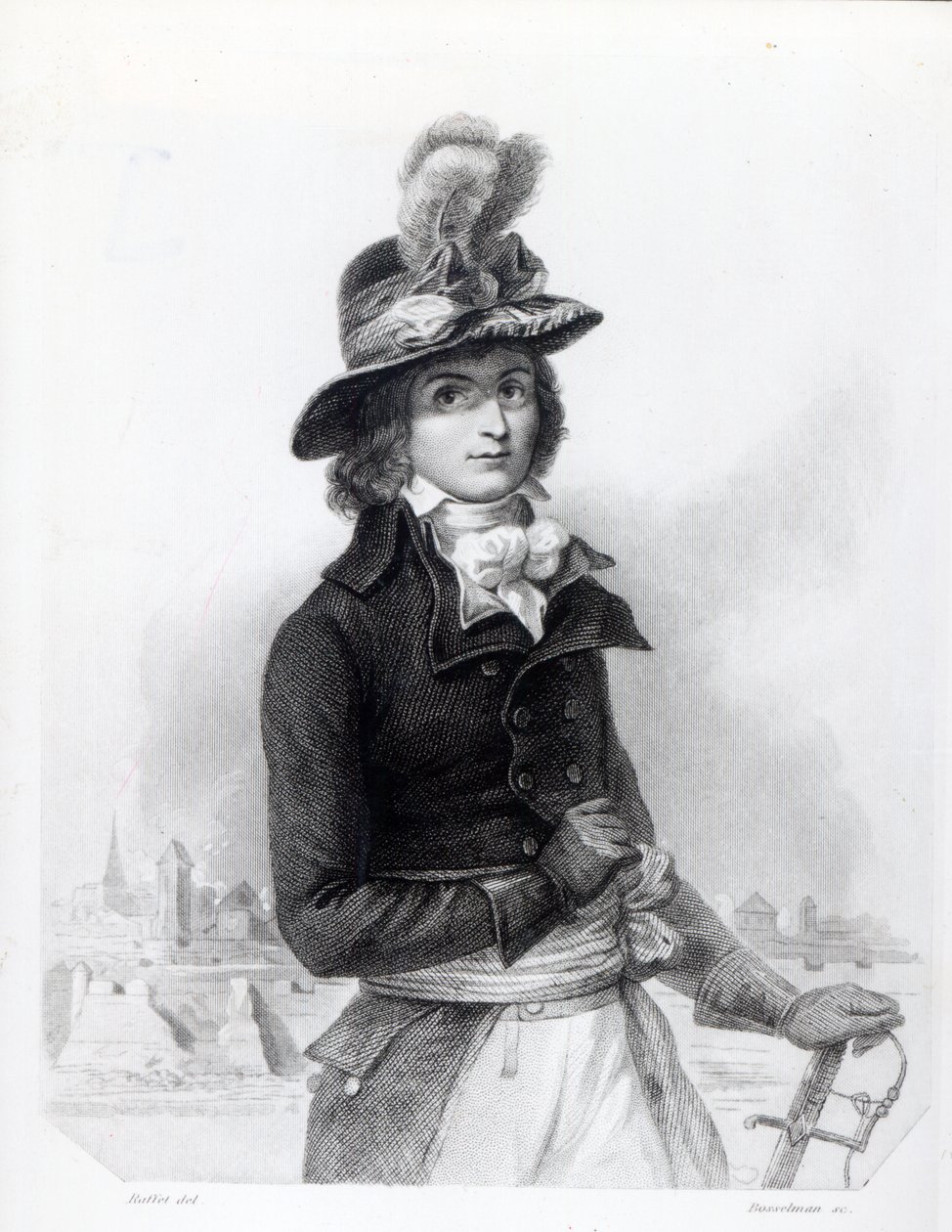 Louis Antoine de Saint-Just，由Bosselman雕刻 作者 丹尼斯·奥古斯特·玛丽·拉夫特
