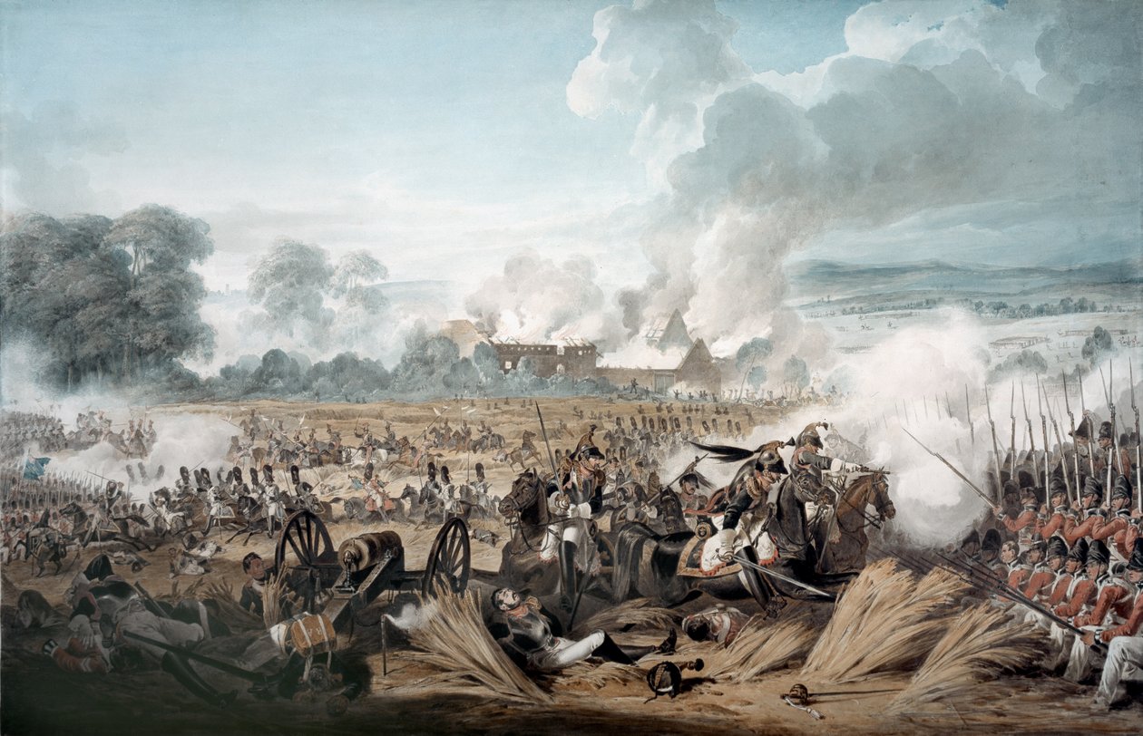 1815年在滑铁卢战役中被法国骑兵攻击英国广场 作者 丹尼斯·戴顿