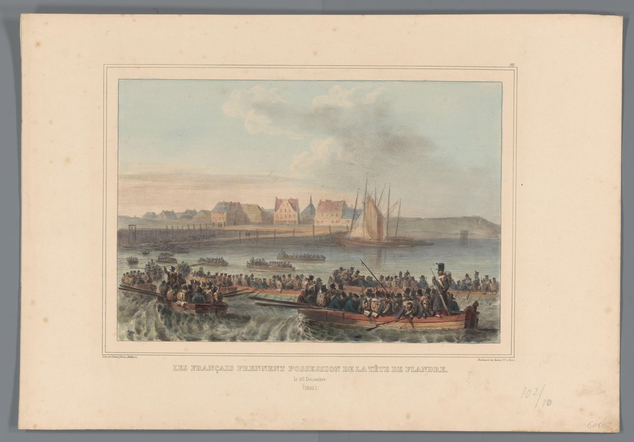 Fransen veroveren het Vlaams Hoofd，1832 年
法国人占据了佛兰德斯之首（作品名称）
Dessins faits d