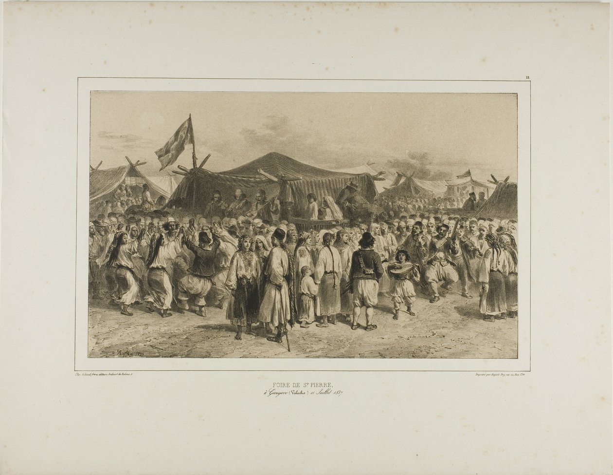 1837 年 7 月 11 日，瓦拉几亚，吉奥列沃，圣皮埃尔集市 作者 丹尼斯·奥古斯特·玛丽·拉夫特