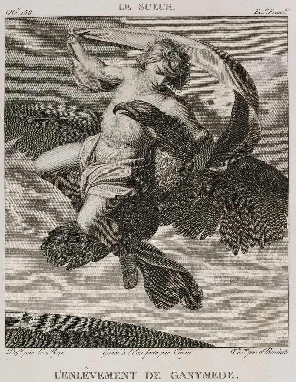 Denis-Sébastien Leroy，Coiny 和 Bovinet - 《绑架甘尼米》，仿效 Eustache Le Sueur - 1802-1815 年 作者 丹尼斯·塞巴斯蒂安·勒罗伊