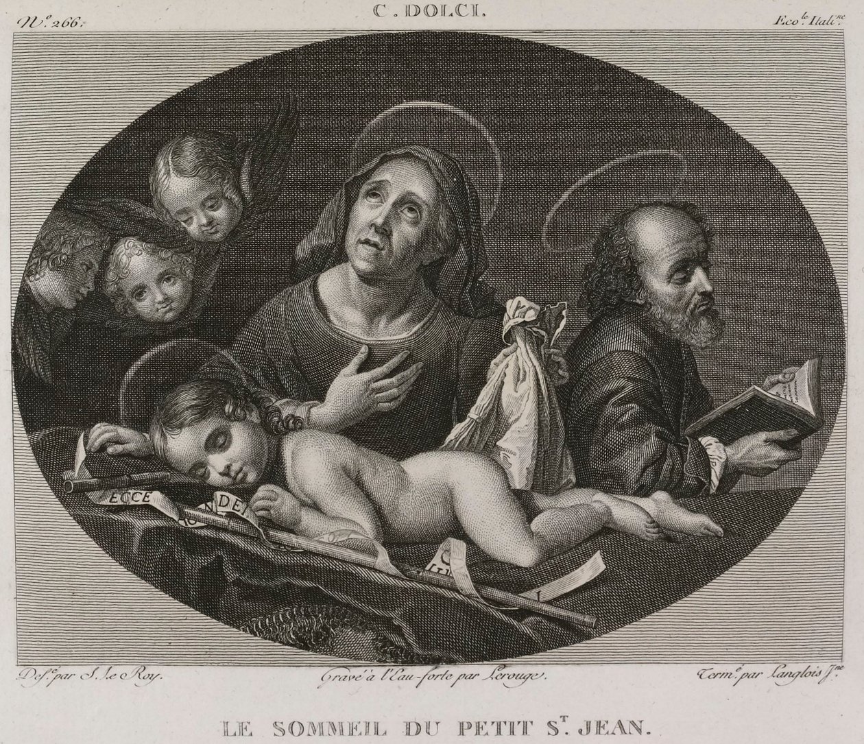 Denis-Sébastien Leroy，Lerouge et Langlois jeune -《小圣约翰的沉睡》，根据 Carlo Dolci创作 - 1802-1815 年 作者 丹尼斯·塞巴斯蒂安·勒罗伊