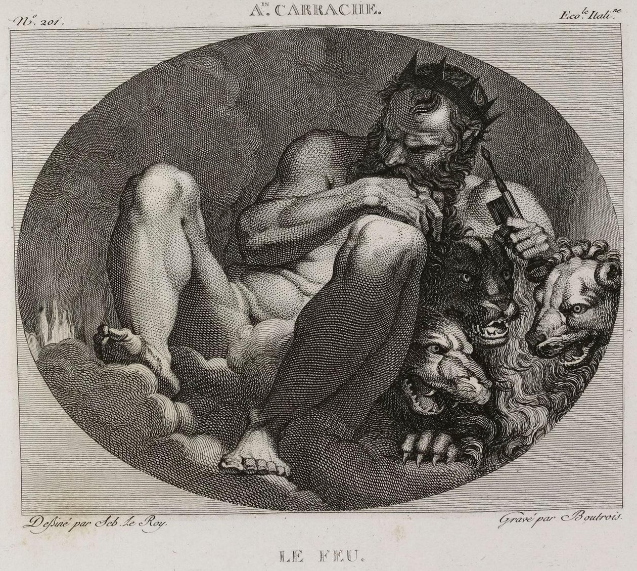 Denis-Sébastien Leroy et Boutrois - 火，取材于 Annibale Carrache - 1802-1815 年 作者 丹尼斯·塞巴斯蒂安·勒罗伊