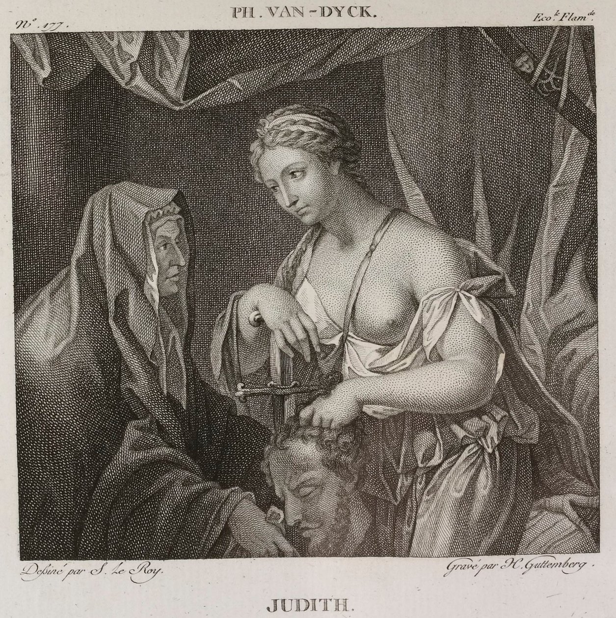 Denis-Sébastien Leroy 和 H. Guttemberg - 《朱迪思》，取材于菲利普-凡-迪克（Philip van Dijk） - 1802-1815 年 作者 丹尼斯·塞巴斯蒂安·勒罗伊