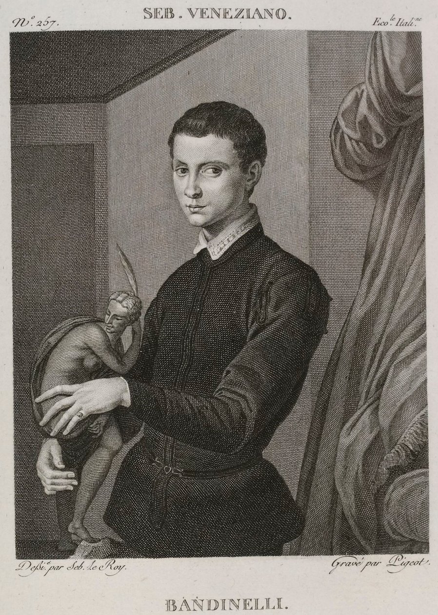 Denis-Sébastien Leroy et Pigeot - Bandinelli，原为 Sebastiano del Piombo 所作，现为 Bronzino 所作 - 1802-1815 年 作者 丹尼斯·塞巴斯蒂安·勒罗伊