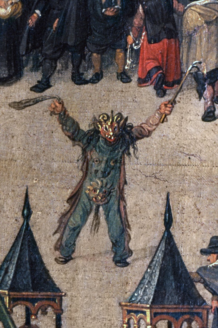 1615年5月31日布鲁塞尔Ommeganck的大公伊莎贝拉的胜利，魔鬼服装中的人物细节，1615（细节75629） 作者 丹尼斯·范·阿尔斯洛特