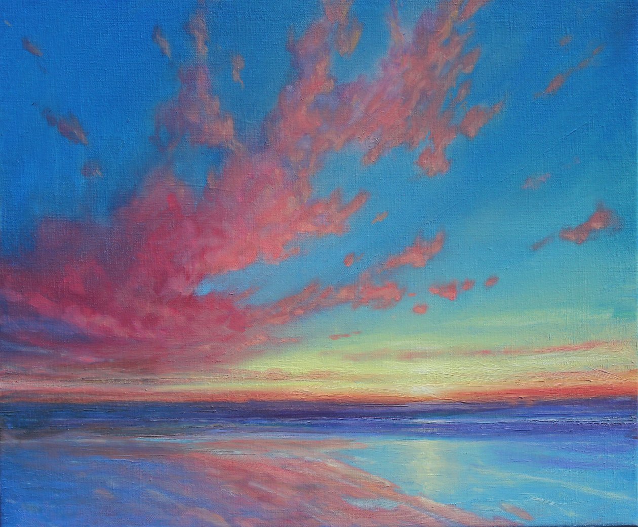 夜幕降临，2019（布面油画） 作者 德里克·哈尔