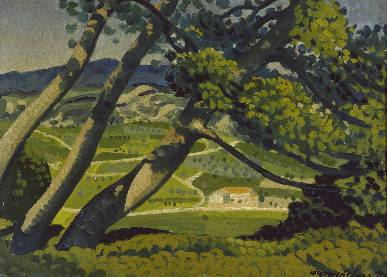 树木，普罗旺斯，1912年 作者 德文特·李斯