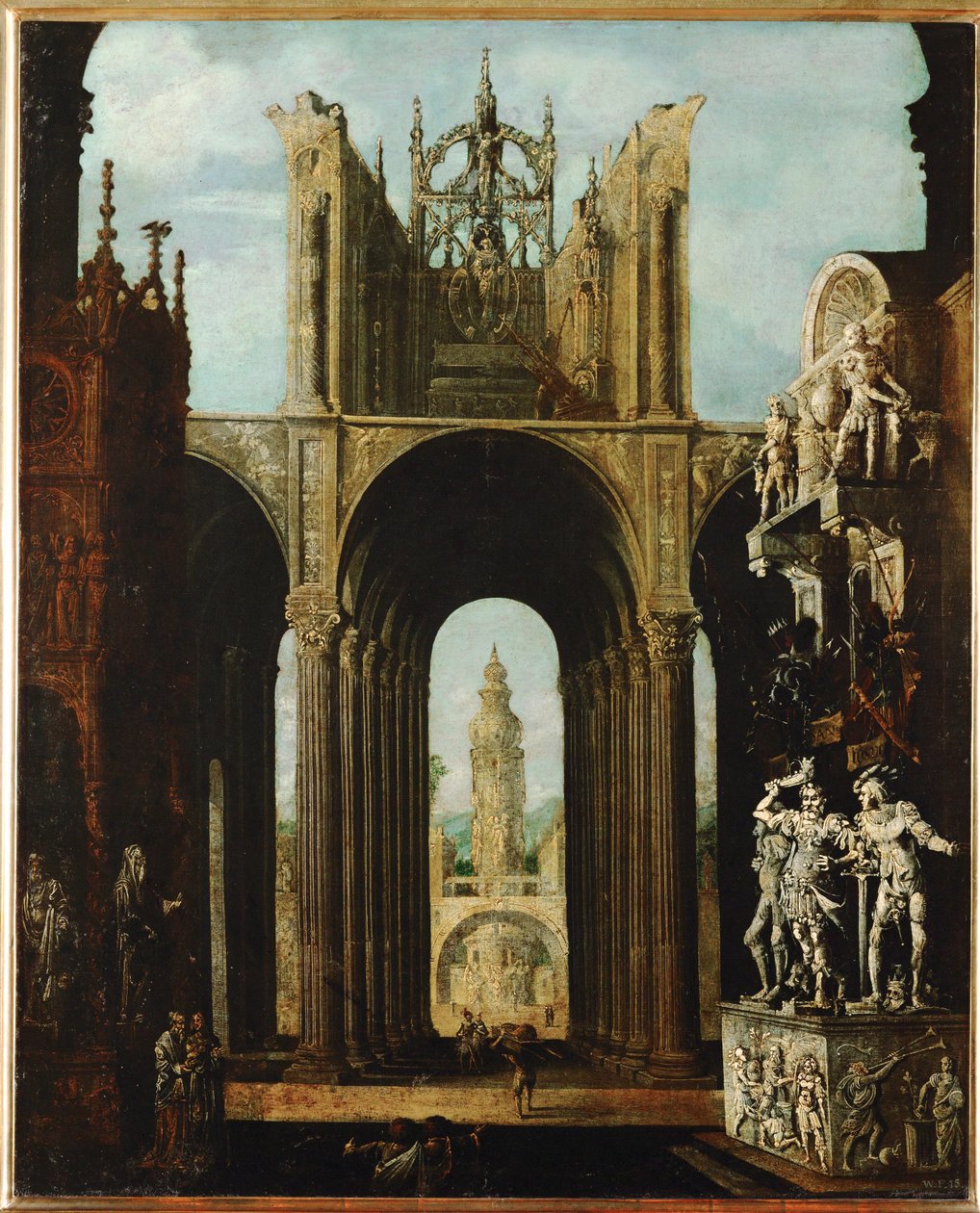 想象中的建筑（布面油画） 作者 德西德里奥·蒙苏