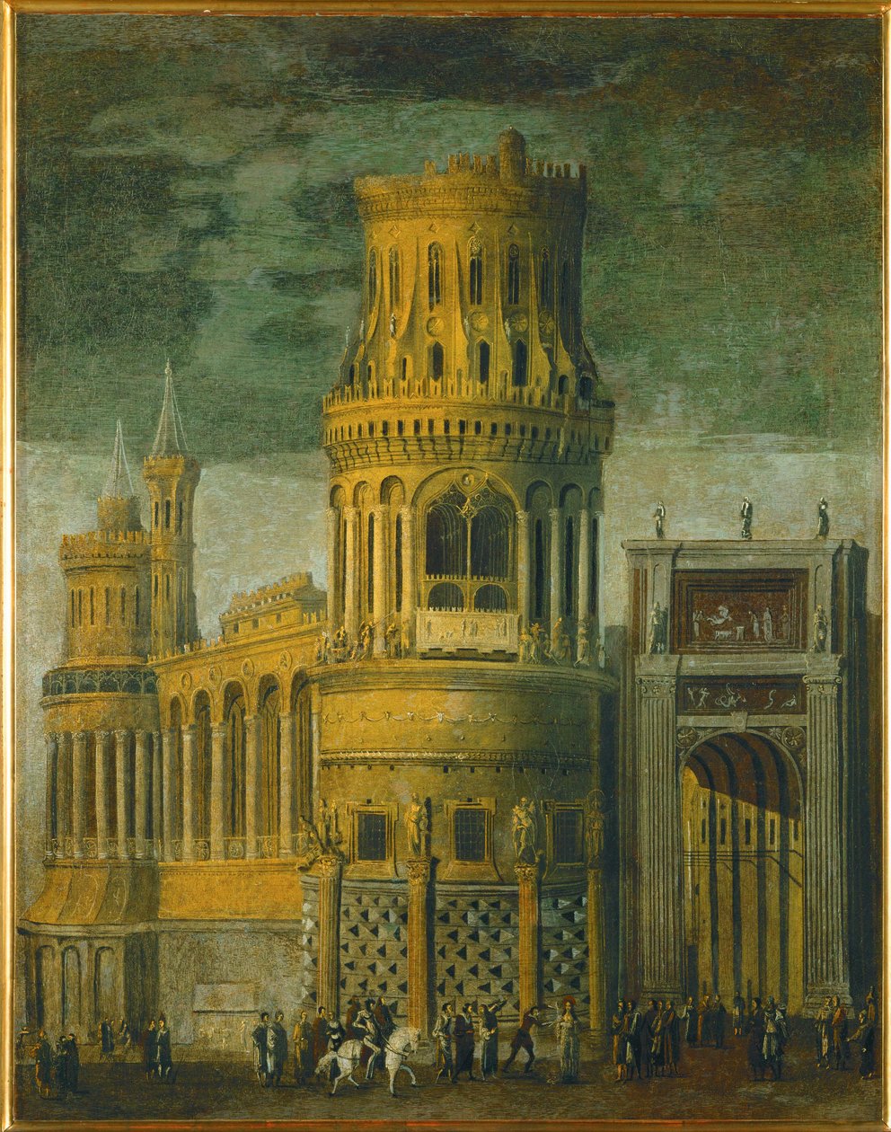 想象中的建筑（布面油画） 作者 德西德里奥·蒙苏