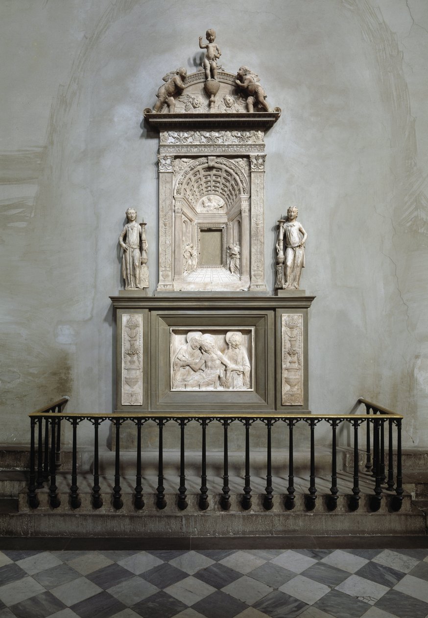 Desiderio da Settignano 的大理石帐幕（约 1430-1464 年）（圣礼的祭坛，大理石帐幕）1461 年佛罗伦萨，圣洛伦索教堂（圣劳伦斯教堂）意大利 作者 Desiderio da Settignano