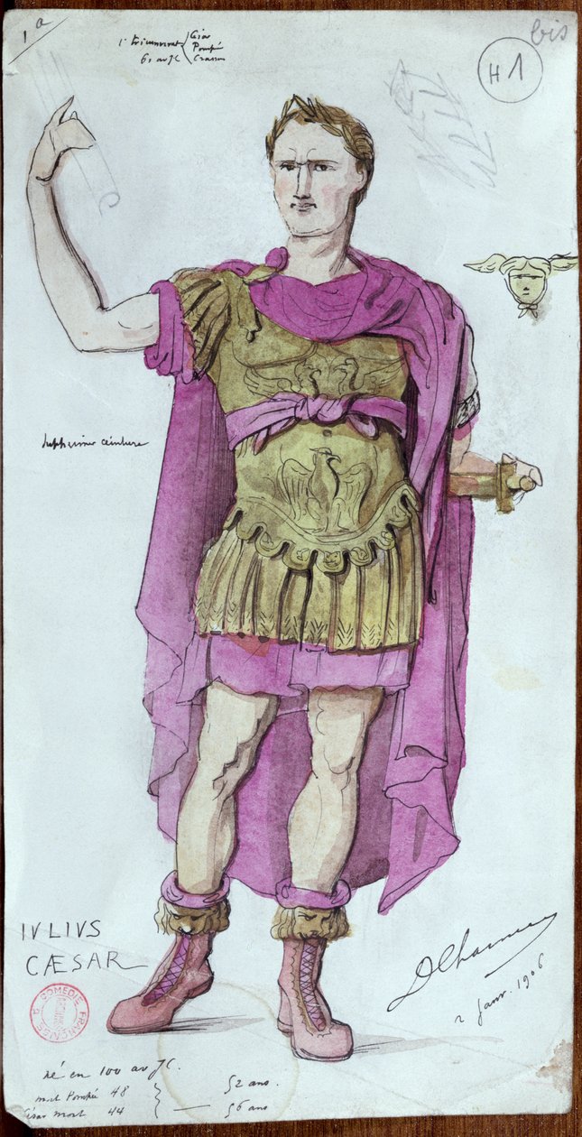 1906年Corneille的&39;La Mort de Pompee&39;的Julius Caesar的服装设计 作者 欲望链条