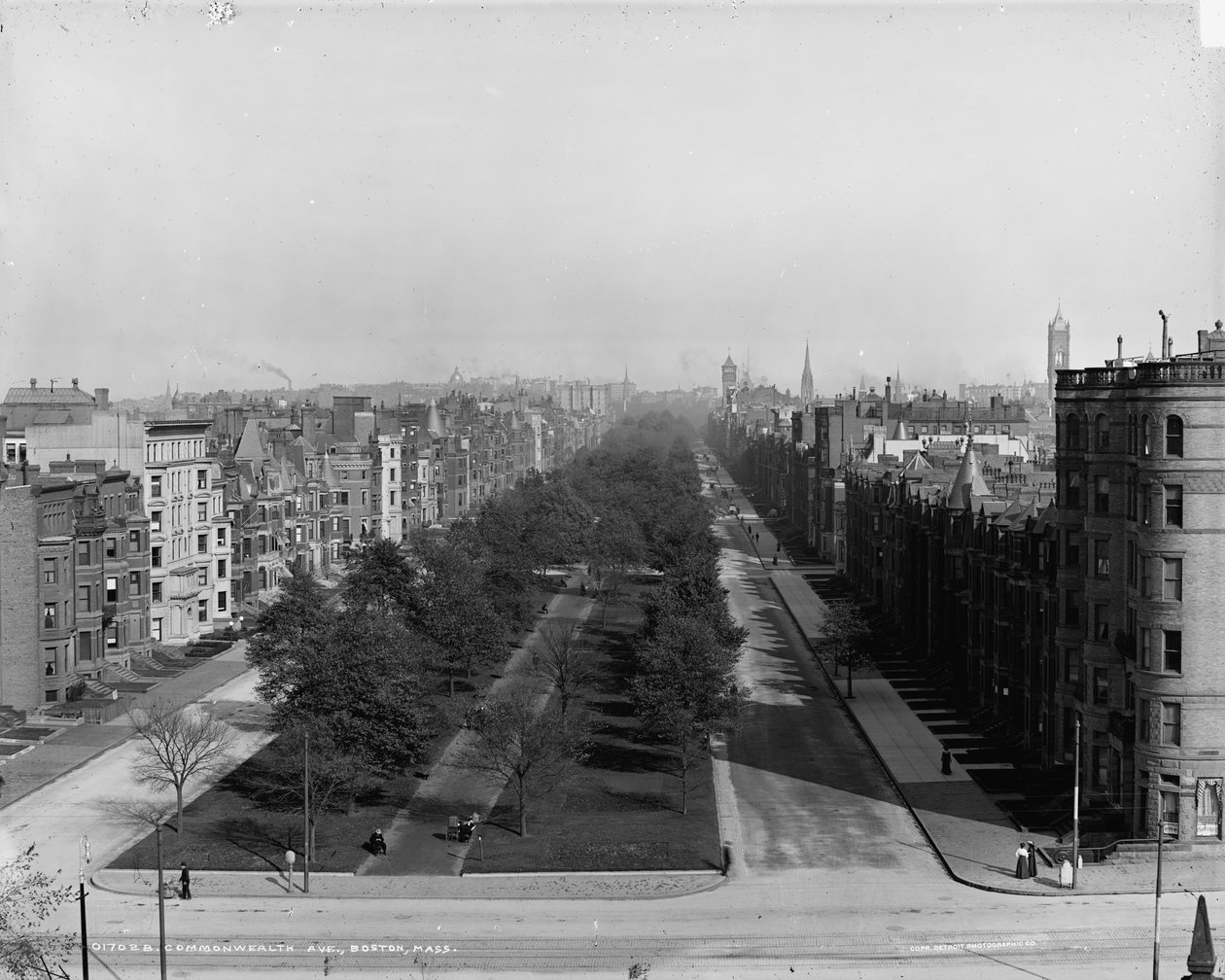 Commonwealth Ave.，Boston，Massachusetts，c.1904 作者 底特律出版公司