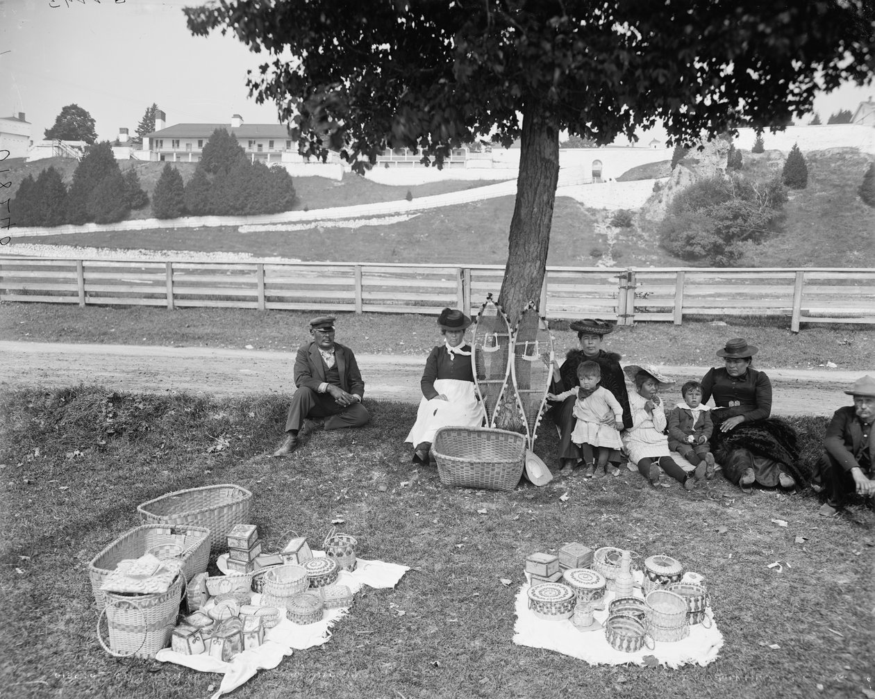 印度篮子市场，Mackinac，c.1905 作者 底特律出版公司