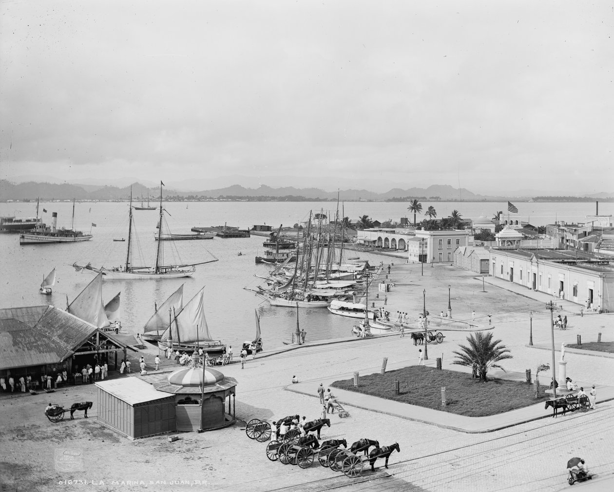 海军，圣胡安，波多黎各，c.1903 作者 底特律出版公司