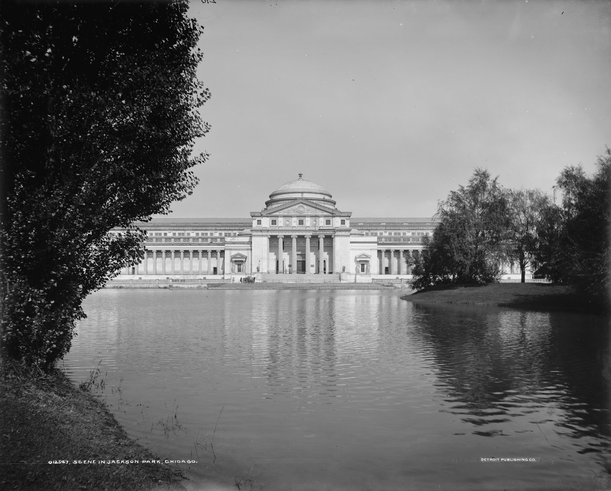 场景在杰克逊公园，芝加哥，伊利诺伊，1890-1901 作者 底特律出版公司