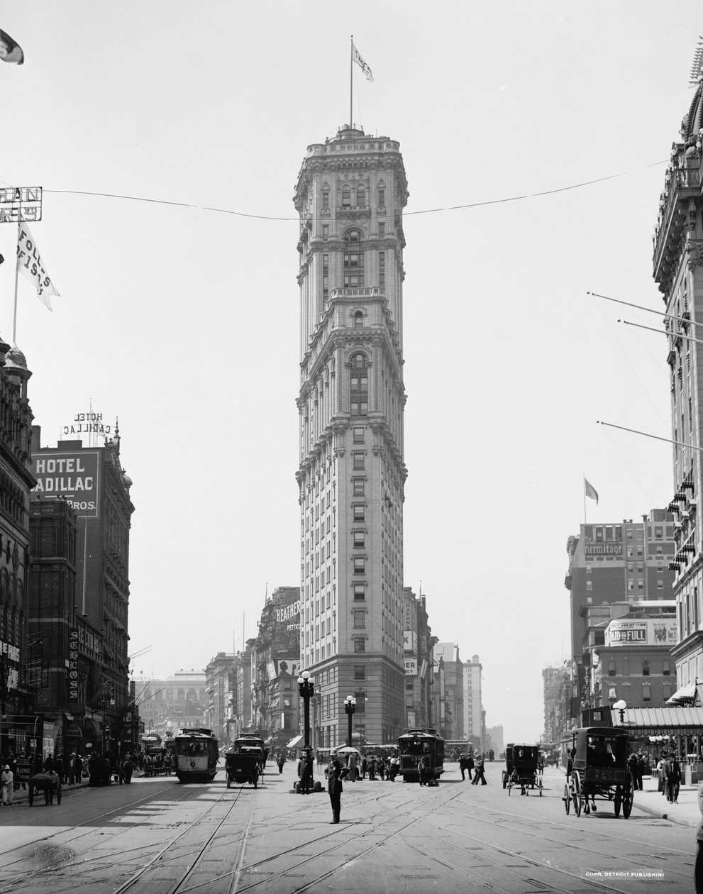时代大厦，纽约，纽约，c.1908 作者 底特律出版公司