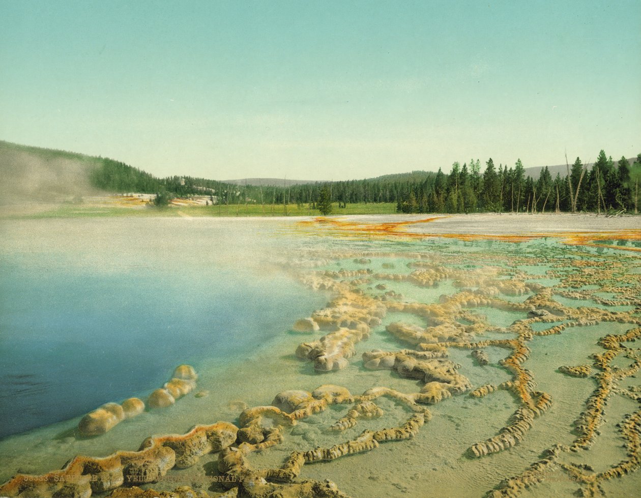 蓝宝石池，黄石国家公园，c.1902（photochrom） 作者 底特律摄影公司