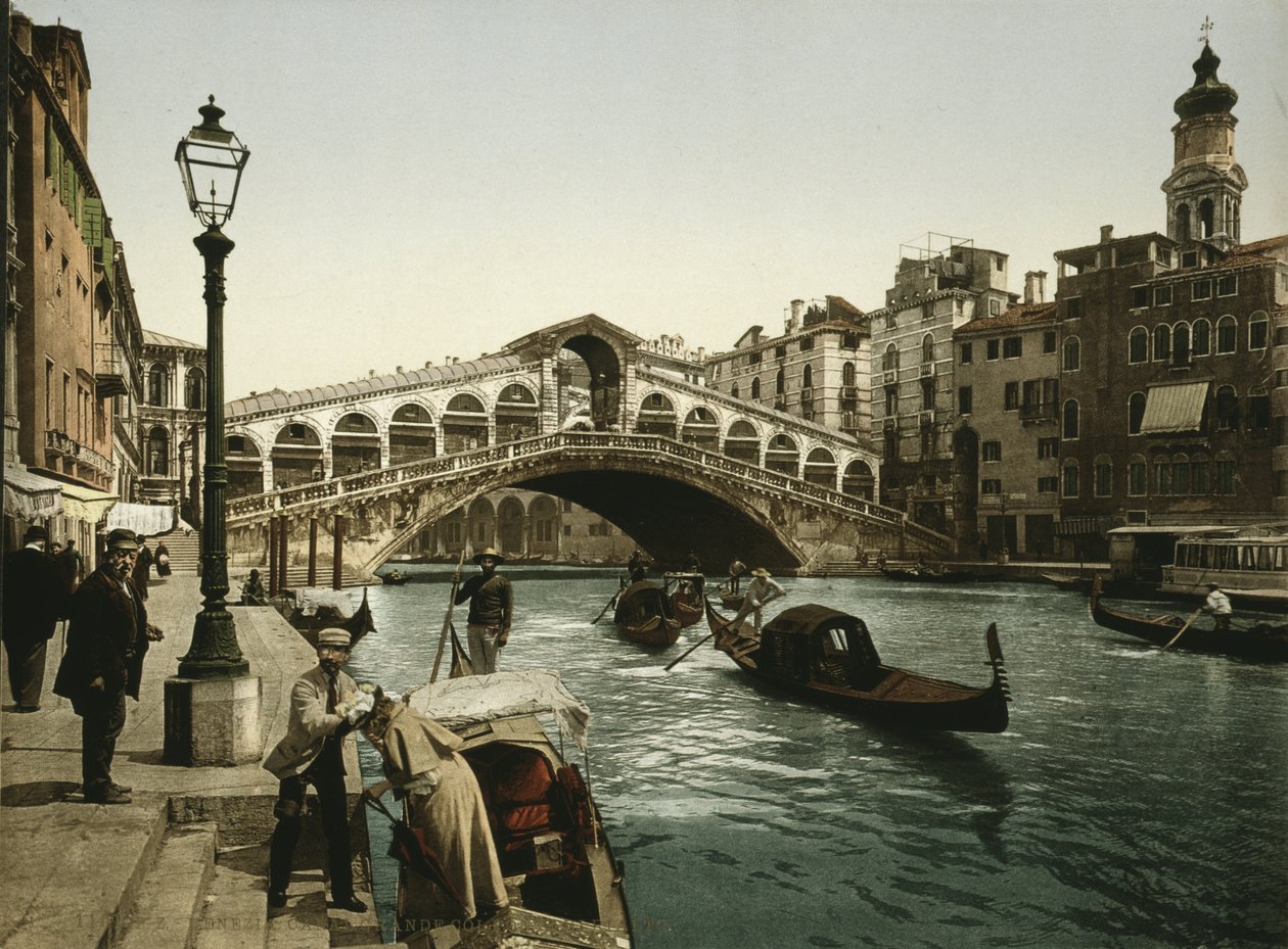 里亚托桥威尼斯，c.1900（photochrom） 作者 底特律出版公司