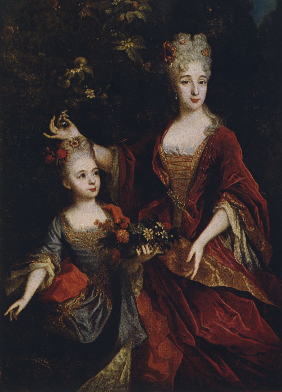 母亲和女儿，在Nicolas de Largilliere之后（1656-1746） 作者 德文贝兹