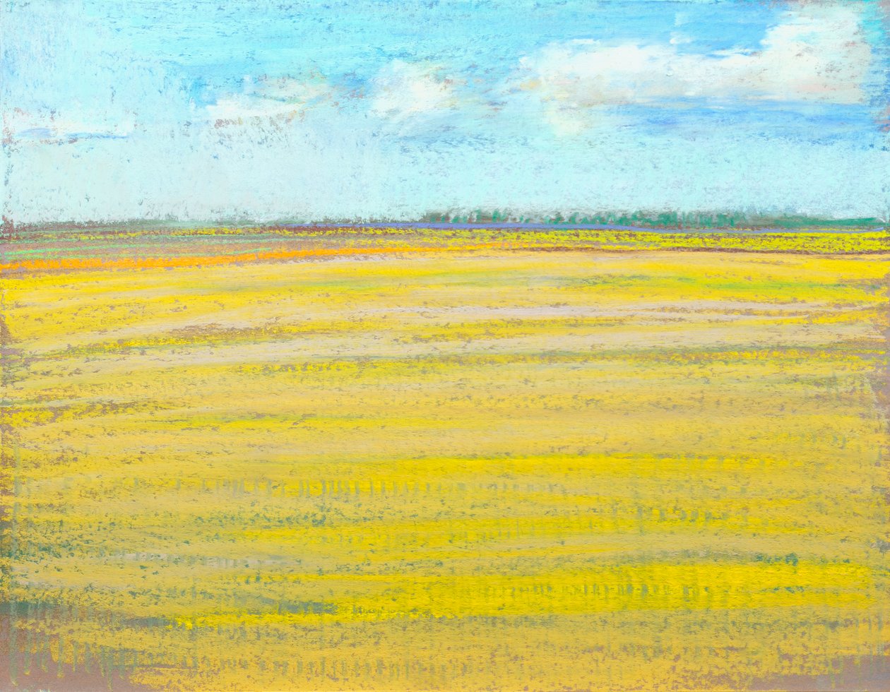 在我们的山谷，2023 年（纸上粉彩画） 作者 戴安娜·扬斯