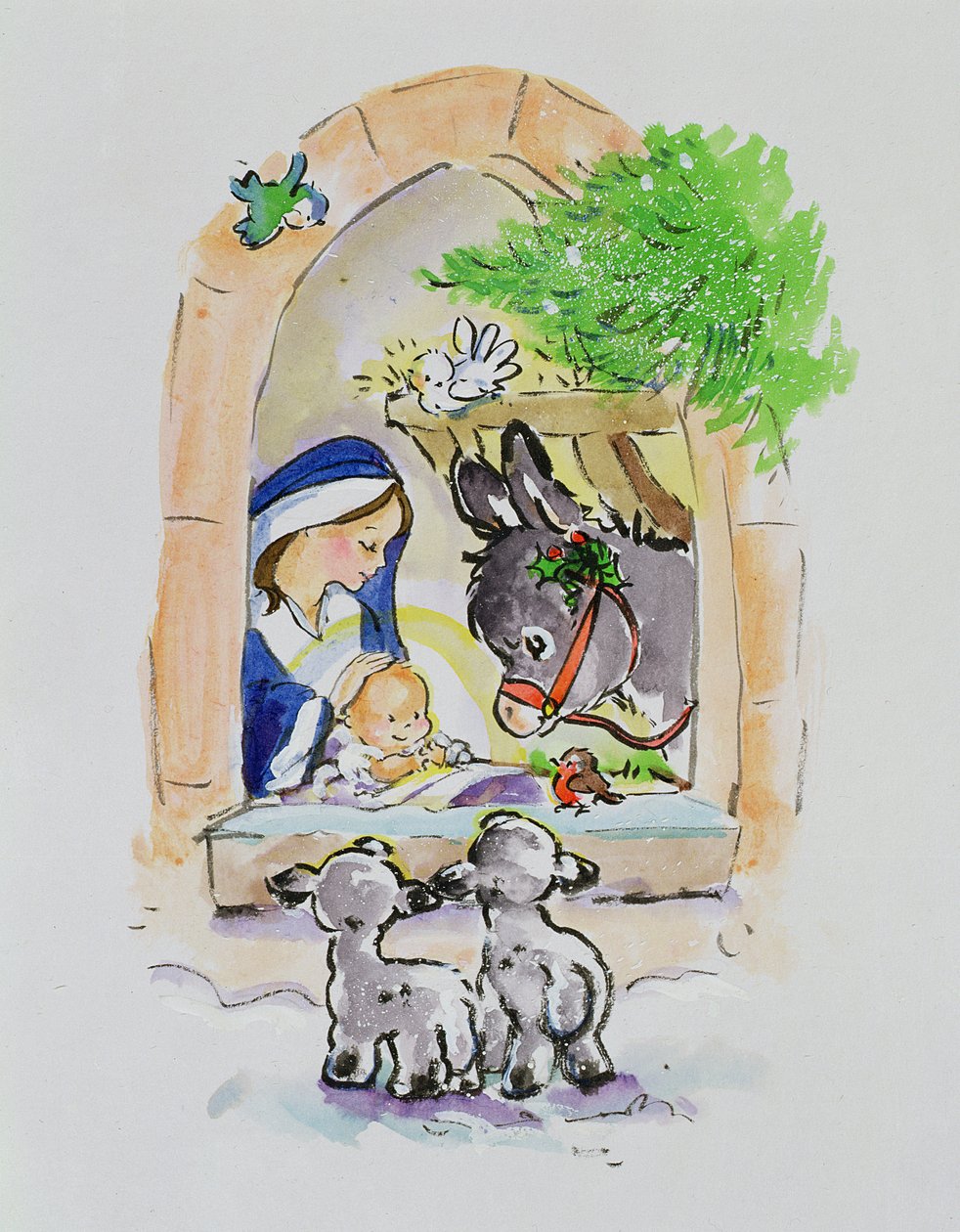 Snowy Bethlehem，1996（wc） 作者 黛安·马蒂斯