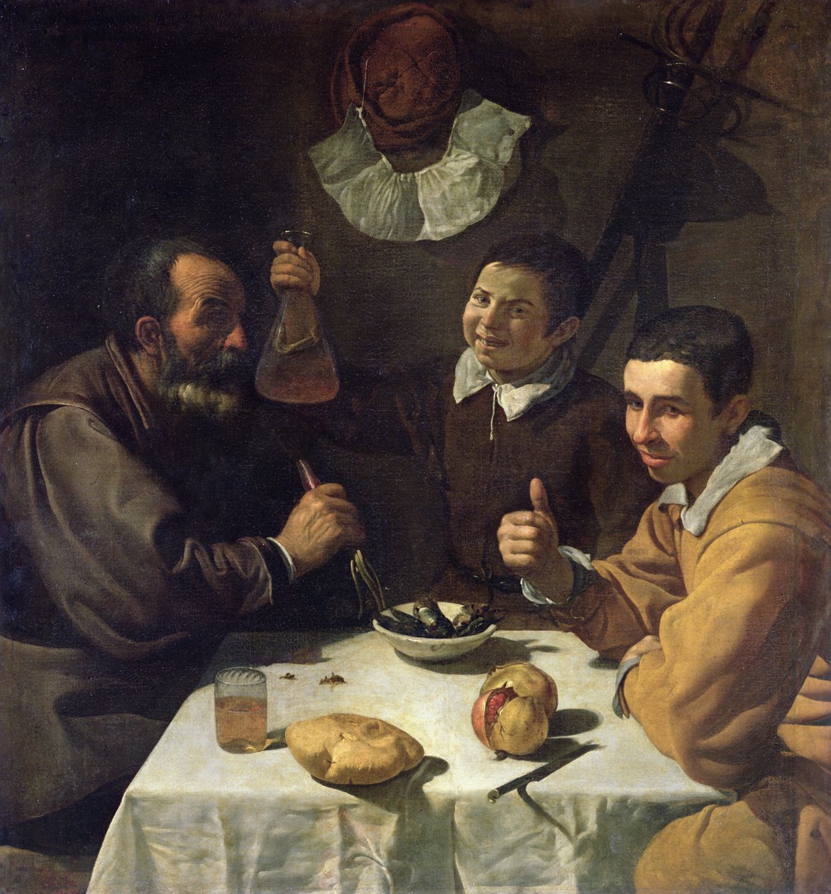 午餐会，1617年 作者 迭戈委拉斯开兹