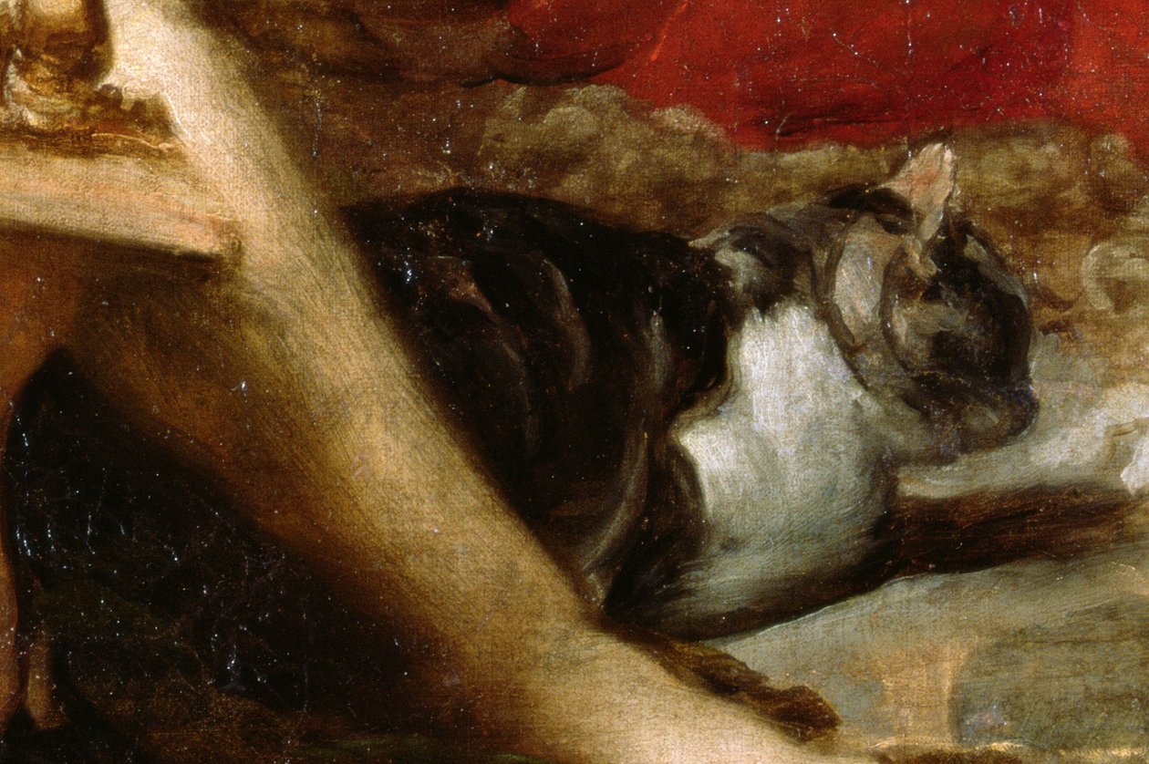 Arachne的寓言，或者The Spinners，c.1657油画布细节36741 作者 迭戈委拉斯开兹