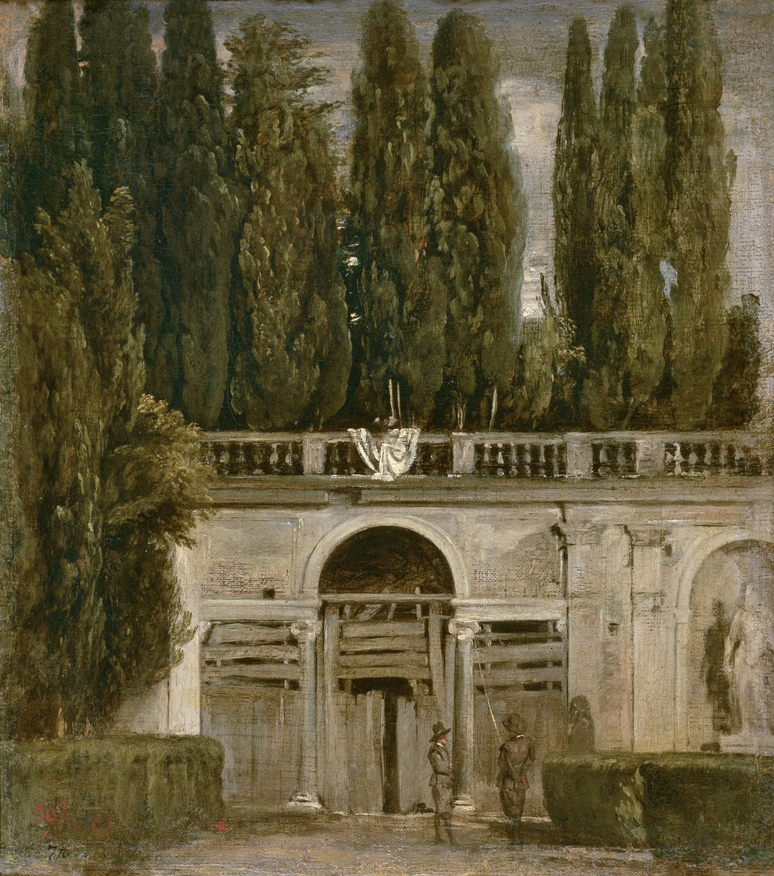 Villa Medici的庭院的看法在罗马，c.1630 作者 迭戈委拉斯开兹