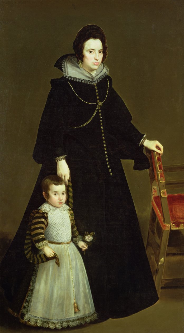 Dona Antonia de Ipenarrieta y Galdos（1599-1635）和她的儿子，c.1631 作者 迭戈委拉斯开兹