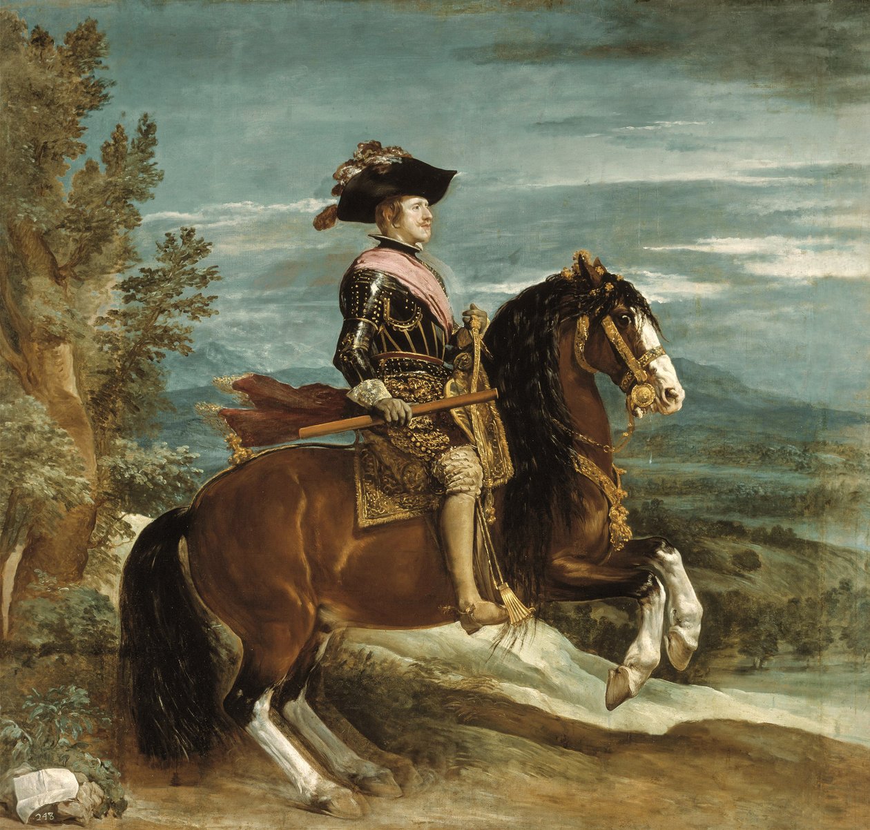 菲利普四世的马术肖像（1605-65）c.1636 作者 迭戈委拉斯开兹