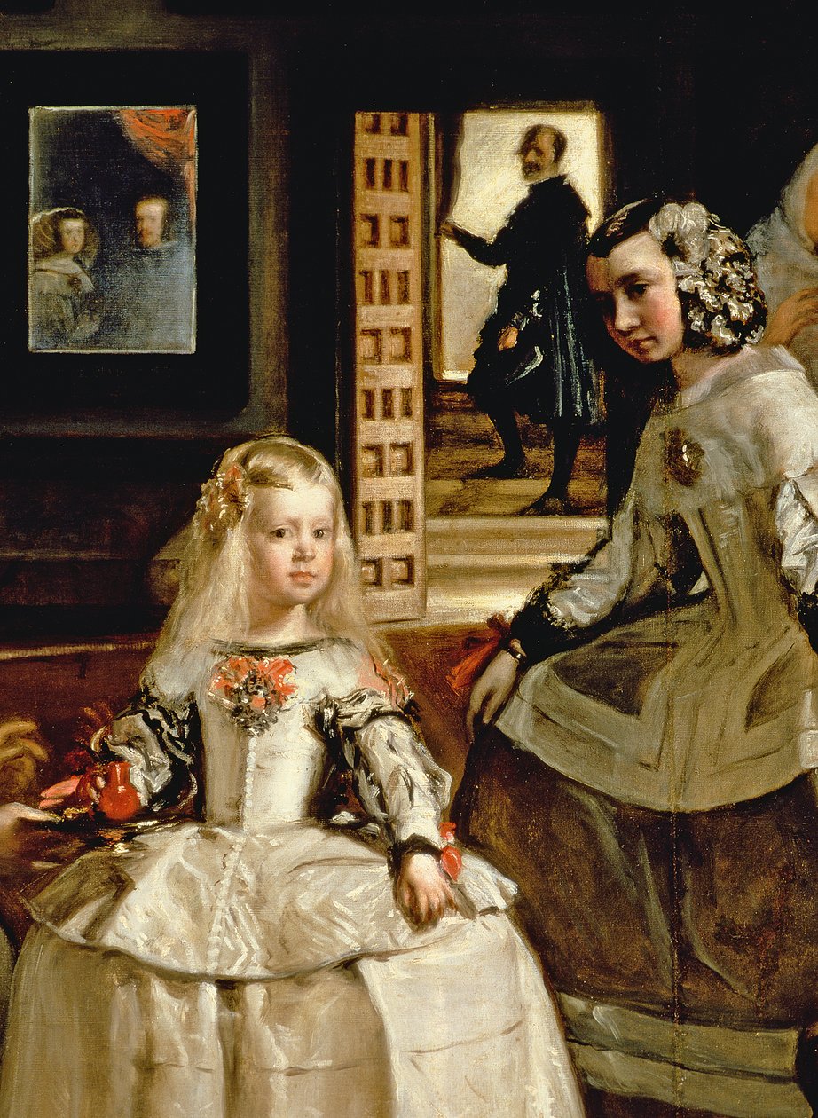 Las Meninas，Infanta Margarita和她的女仆的细节，1656（细节405） 作者 迭戈委拉斯开兹