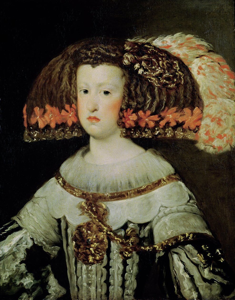 西班牙女王玛丽亚安娜（1635-96）的肖像 作者 迭戈委拉斯开兹