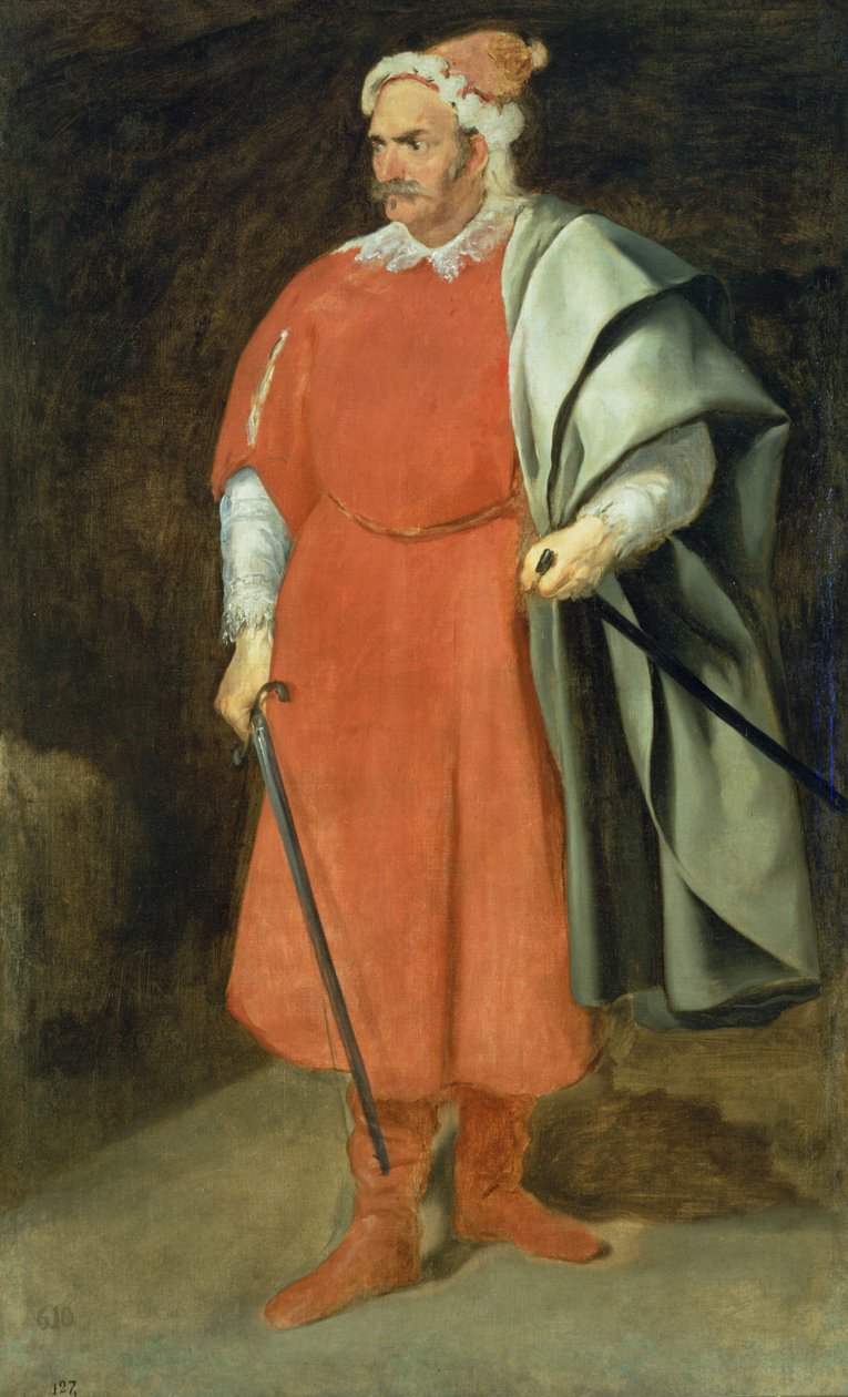 Buffoon&39;Redbeard&39;的肖像，Cristobal de Castaneda，c.1636 作者 迭戈委拉斯开兹