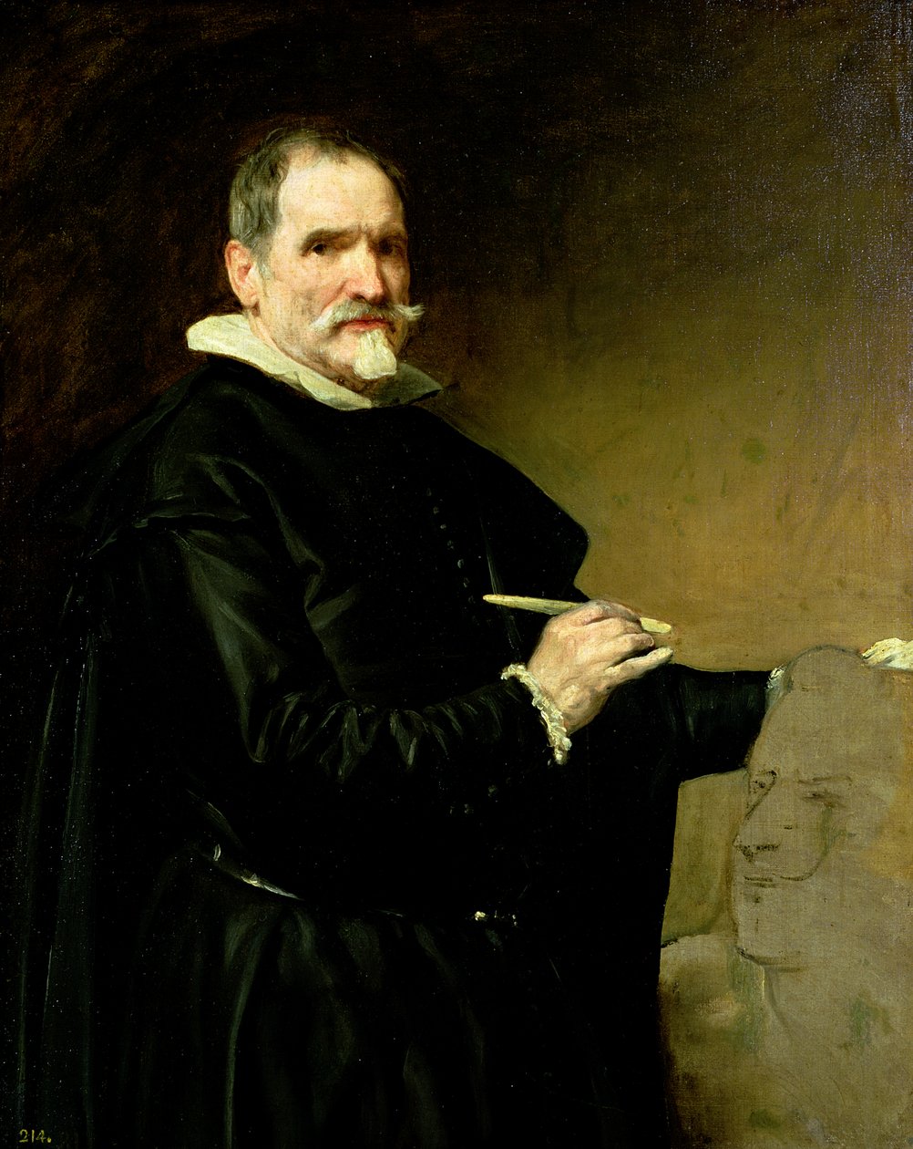 雕塑家的肖像，Juan Martinez Montanes（1568-1649）1635 作者 迭戈委拉斯开兹
