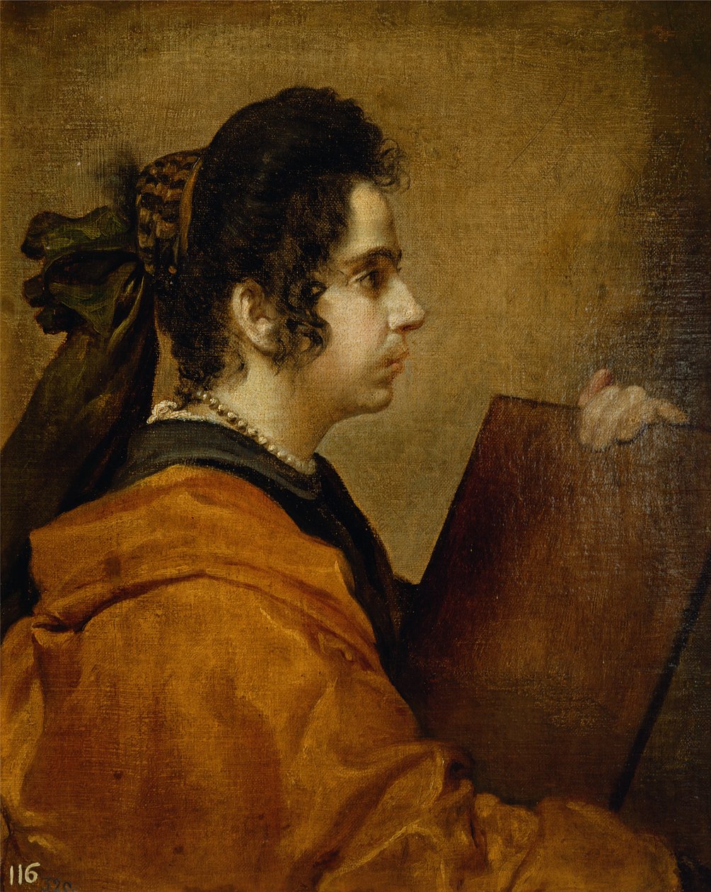 肖像被认为是Juana Pacheco作为Sibyl 作者 迭戈委拉斯开兹