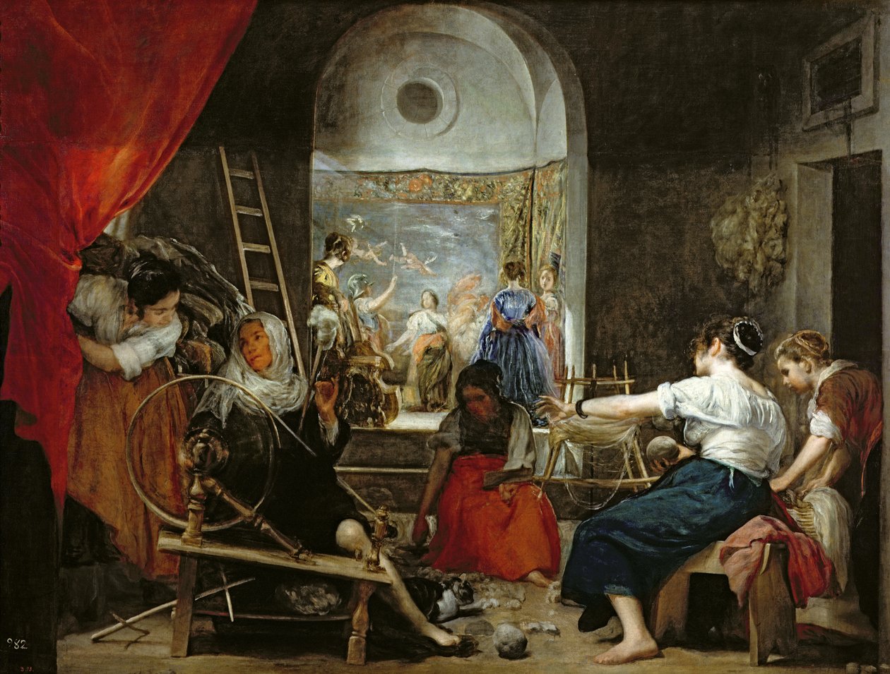 The Spinners，或Arachne的寓言，1657（详见36741） 作者 迭戈委拉斯开兹