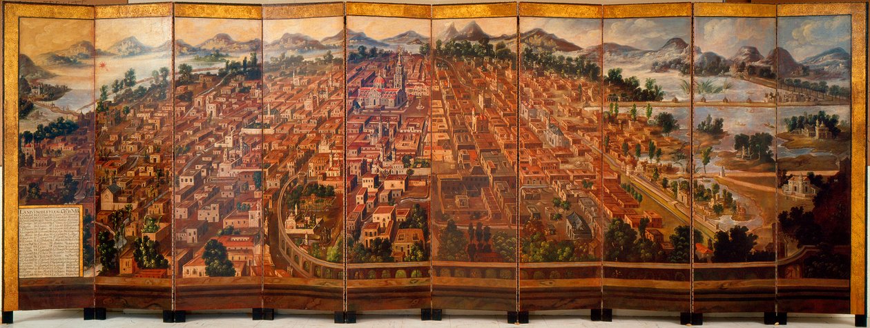 墨西哥城，约1690年。 作者 迭戈·科雷亚