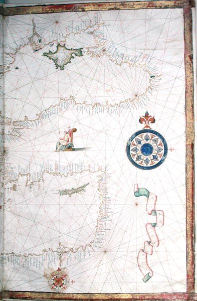 土耳其，里海和塞浦路斯，从1565年的单词地图集细节 作者 迭戈·霍姆（Diego Homem）