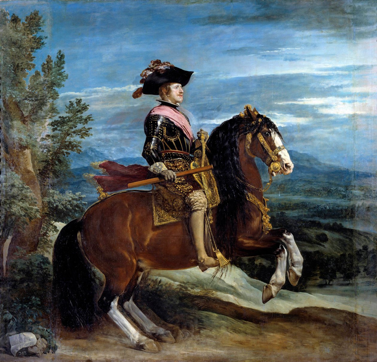 菲利普四世国王（1605-1665）的马术肖像由 Diego Rodriguez de Silva y Velasquez（1599-1660）绘画 作者 迭戈委拉斯开兹