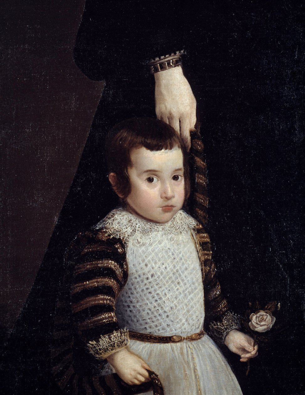 Portrait of Antonia de Ipenarrieta with her son Luis. Detail representing the child. Painting by Diego Rodriguez de Silva y Velasquez (1599-1660) 作者 迭戈委拉斯开兹